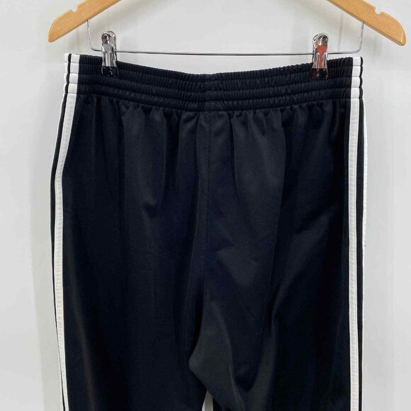 Adidas Athletic Warmup Pants‎ Mens Large Black White Stripe Polyester Drawstring - Picture 6 of 11